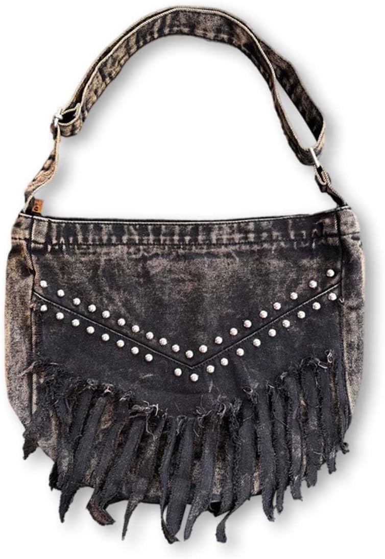 HLSOHJP Fashion Ladies Denim Crossbody Bag Cowboy Crossbody Bags for Women Women Fashion Tote Bag Daily Commuter Shoulder Bags