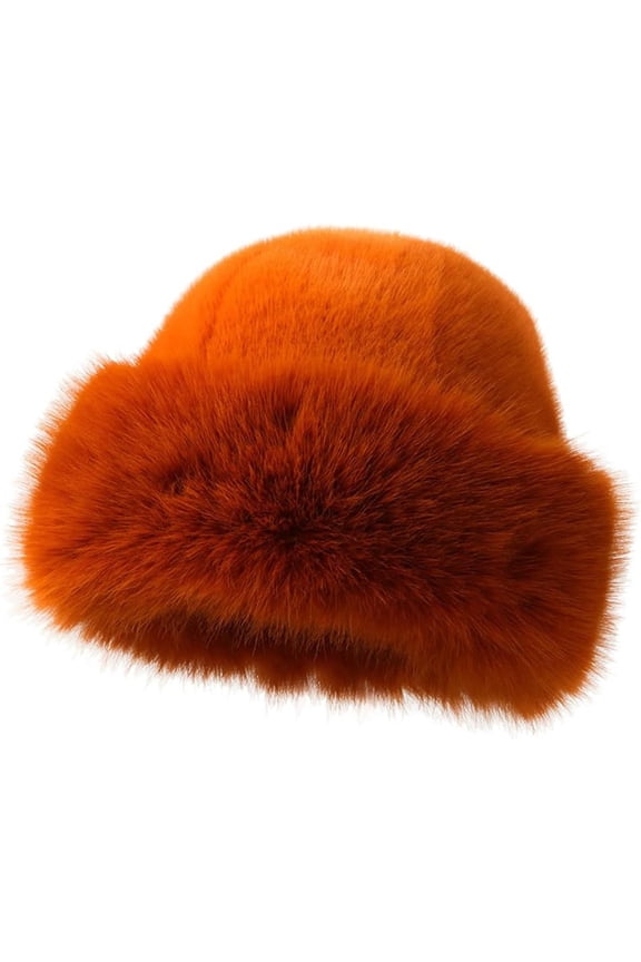 Fuzzy Bucket Hat Women Y2k Furry Hat Faux Fur Hat Cute Winter Beanie Hat Knitted Skull Cap Hats Earmuff Ski Beanies