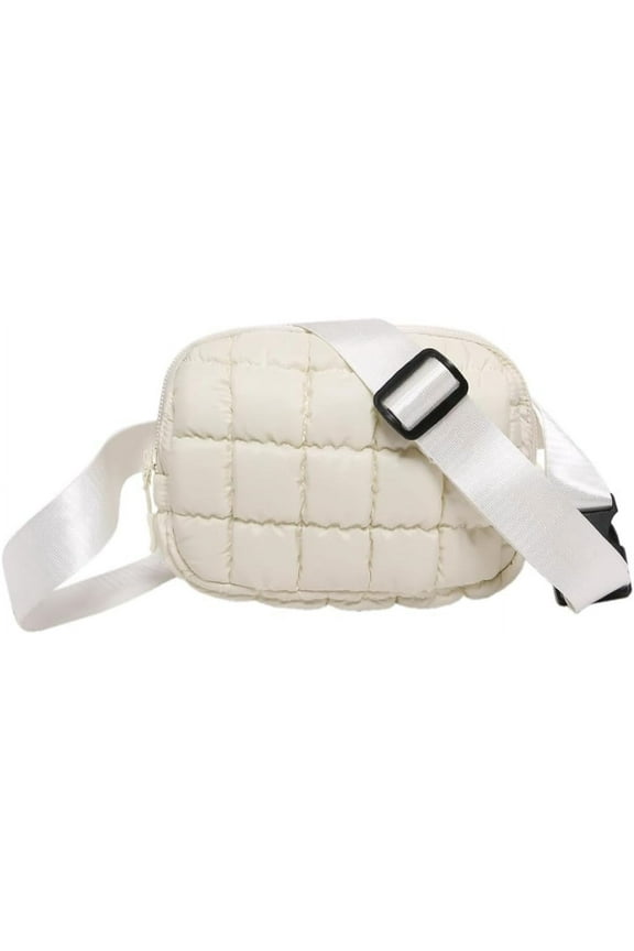 Puffer Quilted Fanny Pack Crossbody Sling Bag Purse Women Puffer Belt Bag Quilted Chest Bag Puffy Waist Bag