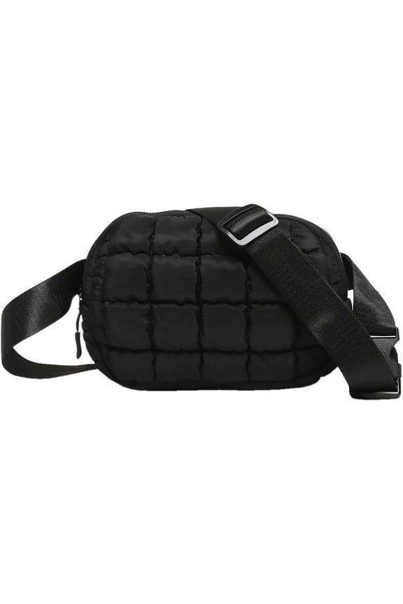 Puffer Quilted Fanny Pack Crossbody Sling Bag Purse Women Puffer Belt Bag Quilted Chest Bag Puffy Waist Bag