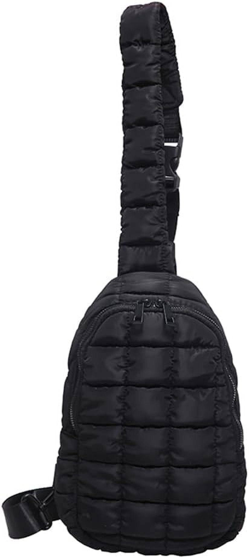 Municipal Puffer Quilted Sling Bag Puffy Crossbody Purse for Women Puffer Fanny Pack Quilted Chest Bag Puffy Waist Bag