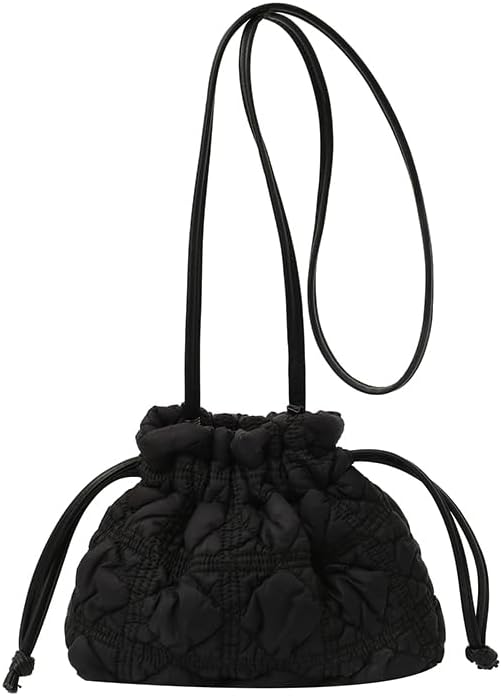 HLSOHJP Quilted Bags Mini Puffer Crossbody Bag Puffy Purse for