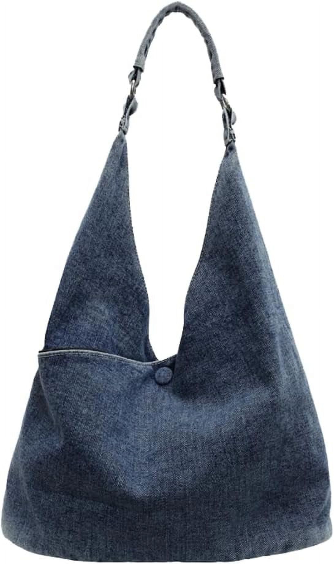 Municipal Shoulder Bag for Women Casual Denim Purse Hobo Bags Tote Bag Retro Crossbody Bag Handbags