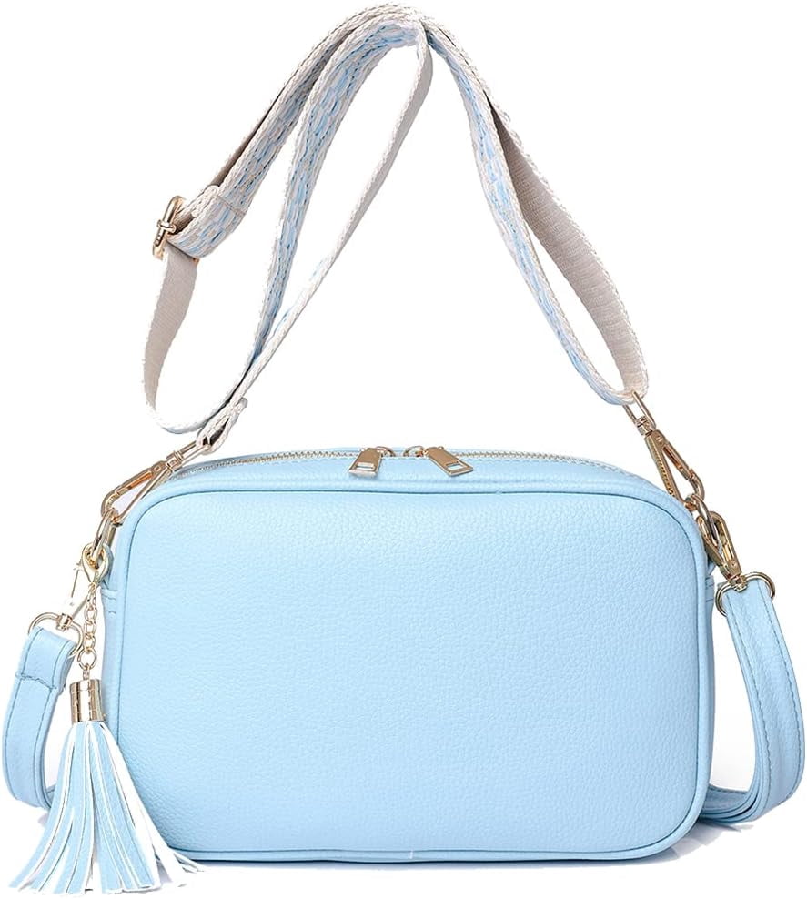 Municipal Shoulder Bag for Women Small PU Leather Crossbody Purse Lightweight Pocketbook Designer Travel Satchel with Tassel