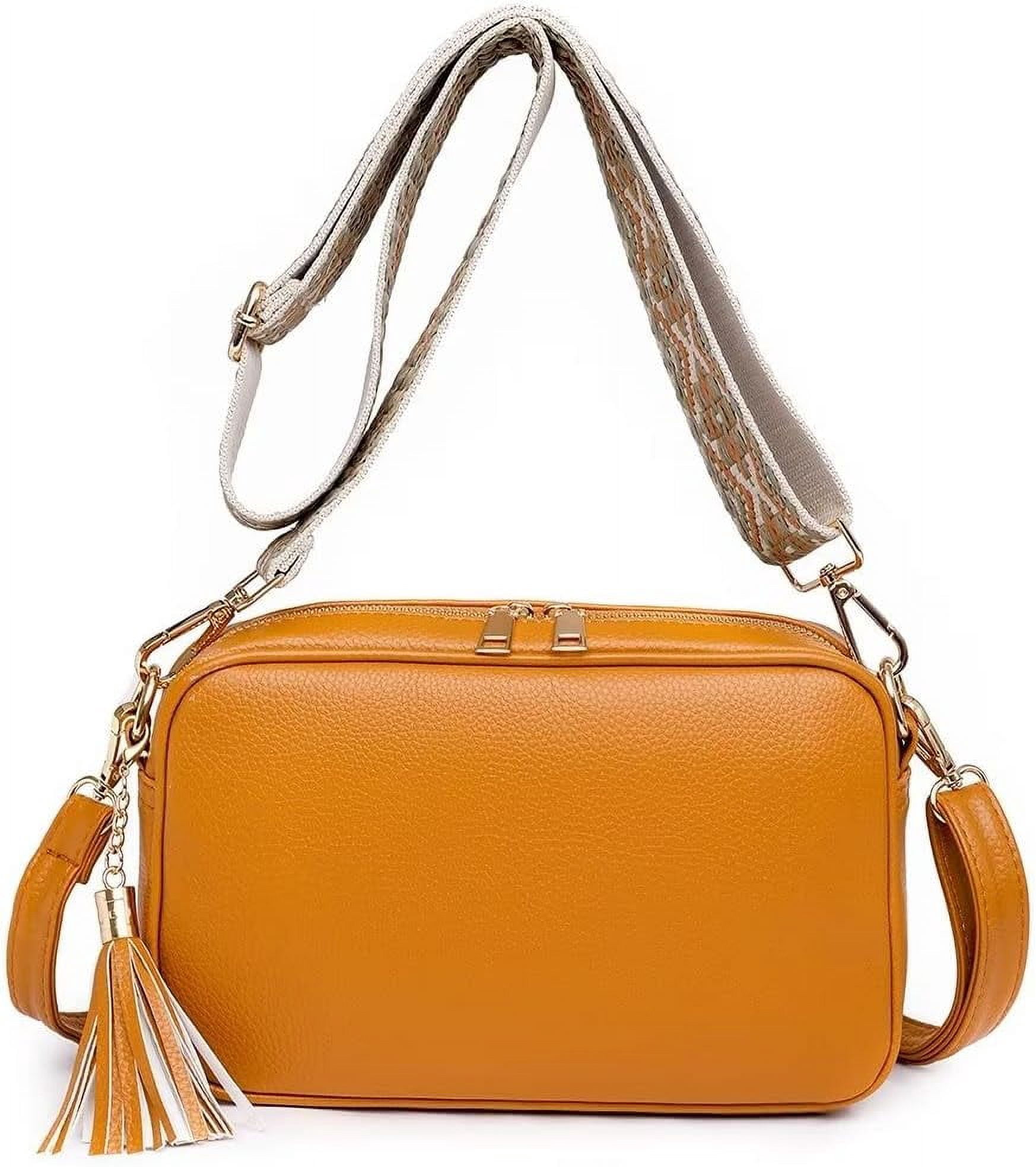 Municipal Shoulder Bag for Women Small PU Leather Crossbody Purse Lightweight Pocketbook Designer Travel Satchel with Tassel