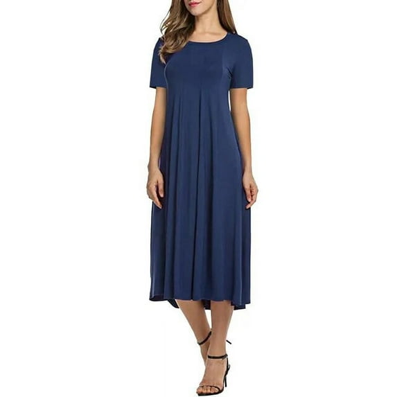 Municipal Spring/Summer Loose Dresses New Popular Round Neck Short