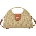thumbnail image 1 of HLSOHJP Straw Crossbody Bag for Women Hand Woven Rattan Beach Handbag Shoulder Bags Purse for Travel Vacation, 1 of 9