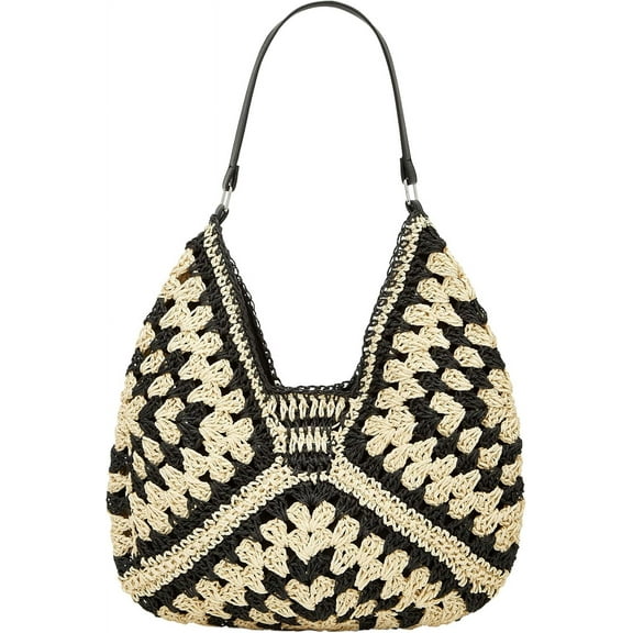 Municipal Straw Hobo Bags for Women Vintage Shoulder Bag Everything Tote Bag Designer Beach Bag Holiday Work Everyday Summer