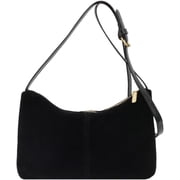 Municipal Suede Bucket Bag Women Crescent Hobo Bags Satchels Underarm Shoulder Bag Crossbody Purse Travel Tote Handbag