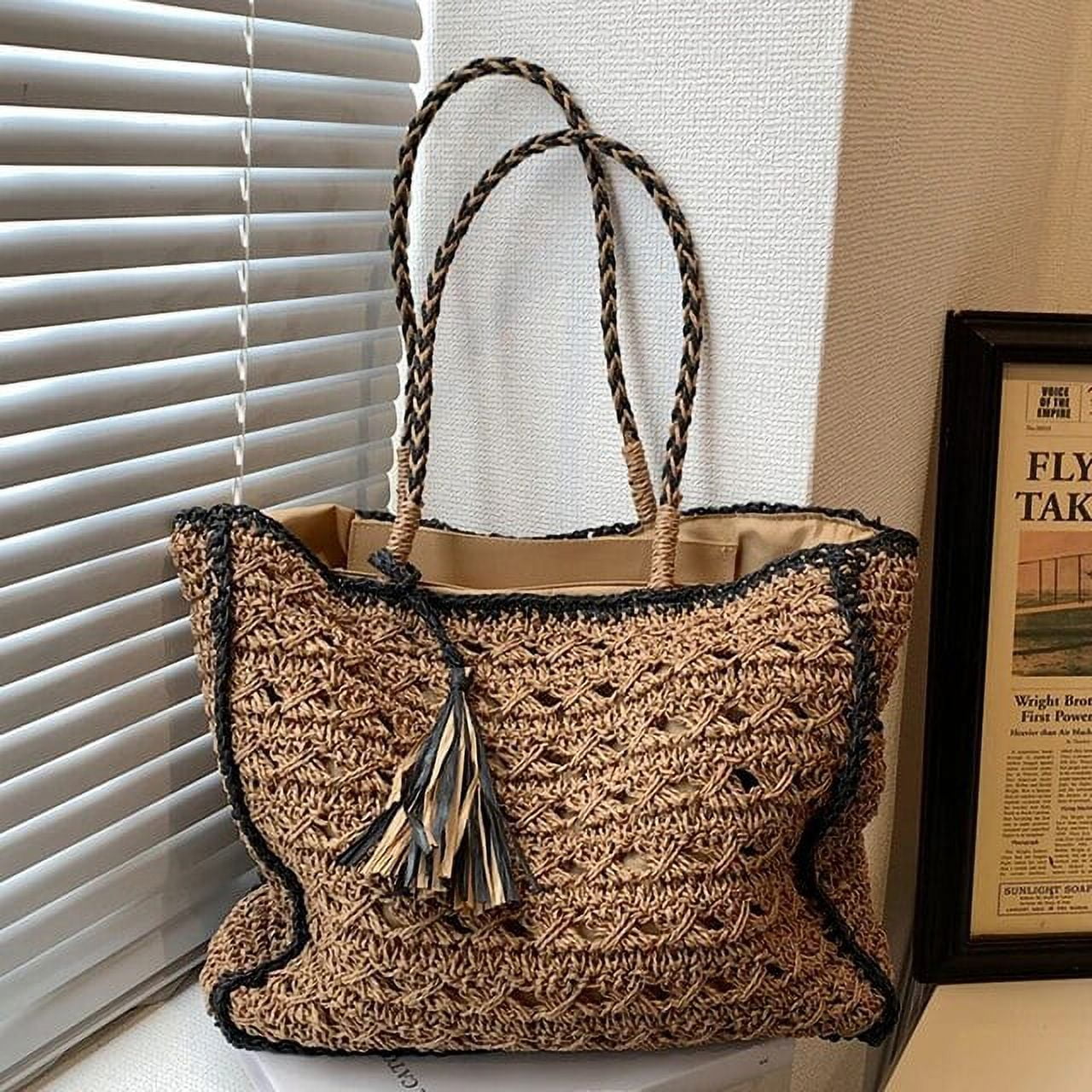 Municipal Summer Straw Bags for Women Straw Shoulder Bags Rattan Woven ...