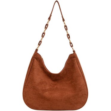 Municipal Suede Bucket Bag Women Crescent Hobo Bags Satchels Underarm Shoulder Bag Crossbody Purse Travel Tote Handbag