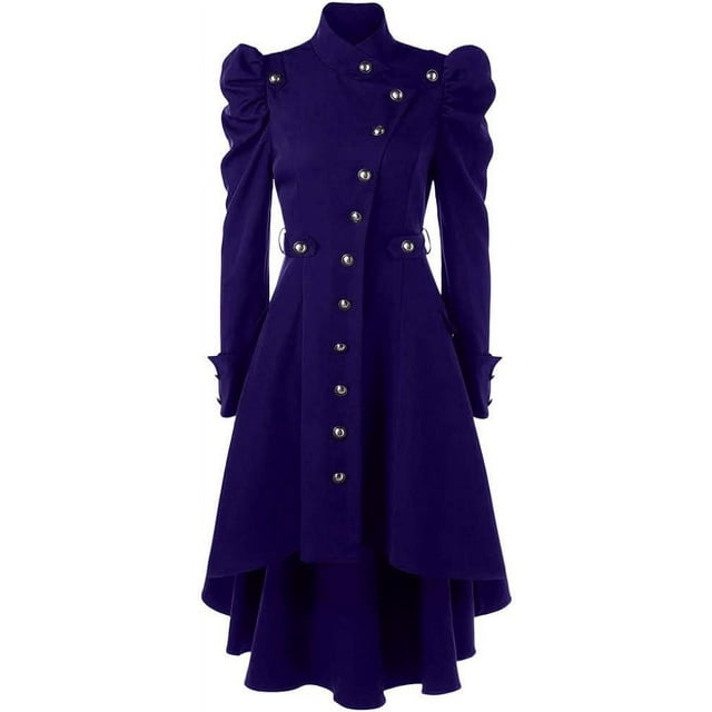 Municipal Vintage Womens Steampunk Swallow-tailed Long Trench Coat ...