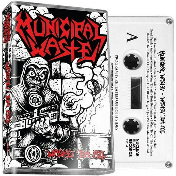 Municipal Waste - Waste 'Em All - White - Music & Performance - Cassette
