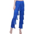 thumbnail image 1 of Municipal Women's Latin Dance Pants Tassel Ballroom Dance Professional Black Adult Fringe Rumba Tango Salsa Practice Pants, 1 of 7