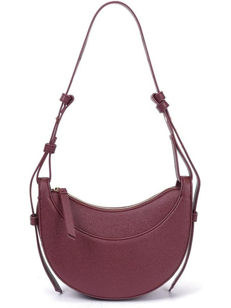 Municipal Womens Crescent Shoulder Bag Half Moon Hobo Faux