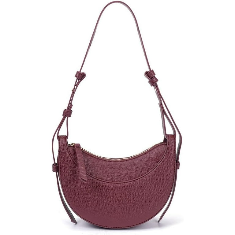 Municipal Womens Crescent Shoulder Bag Half Moon Hobo Faux