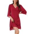 thumbnail image 1 of Municipal Womens Lace Nightshirt Cotton Soft Half Sleeve Sleepshirt Loungewear Pajama Nightgown, 1 of 5