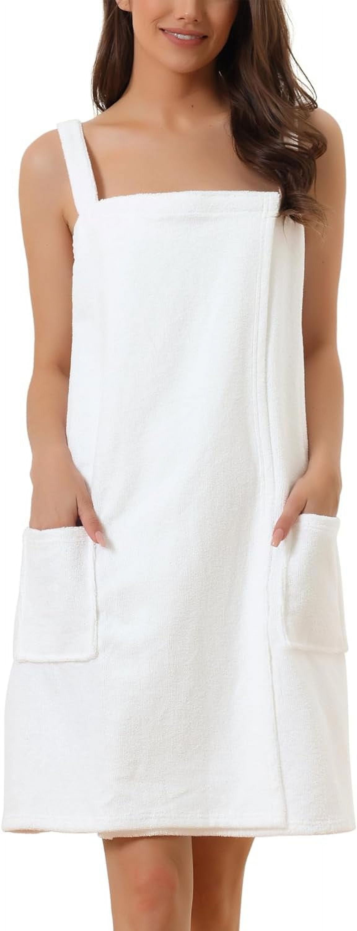 Municipal Womens Towel Wrap Bathrobe Spa Towels Robe with Adjustable ...