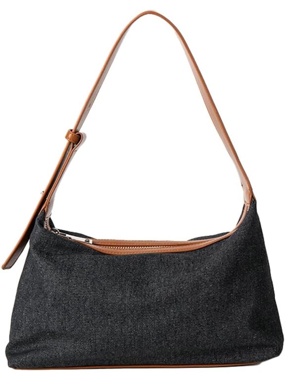 Womens Vintage Hobo Bag Jean Shoulder Bag Under Arm Designer Denim Handbag Jean Clutch and Purse Summer Casual