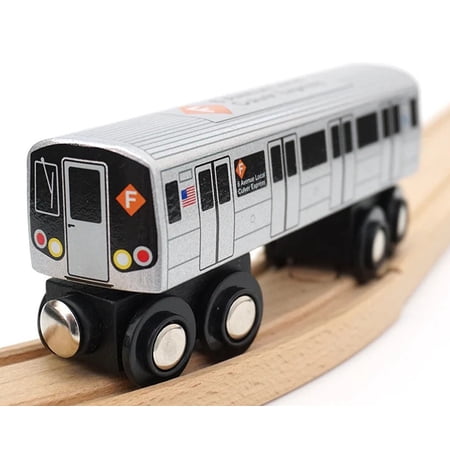 Munipals MP01-11AA NYC Subway F Express 6 Avenue Local Culver Express R160 Wooden Toy Train