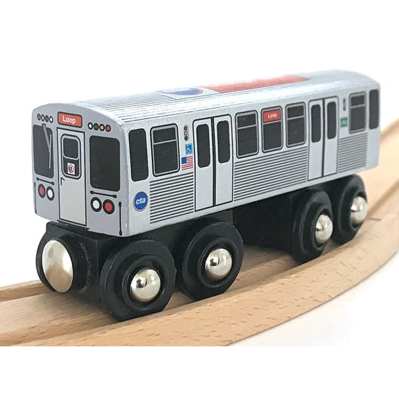 Munipals CTA Orange Line Wooden Railway "L" Subway Car MP03-11OR