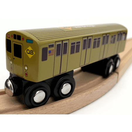 Munipals R30 NYC Subway QB Line train Brighton Local Via Manhattan Bridge Wooden Train Car