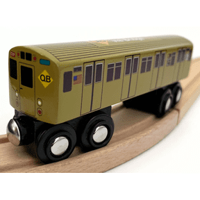 Munipals MP01-11QB NYC QB Line Brighton Express -Manhattan Bridge R30 Wooden Subway Train Car