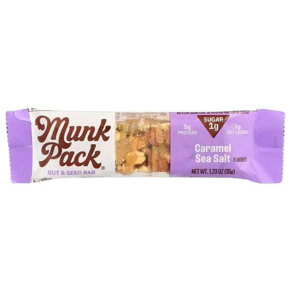 Munk Pack Nut & Seed Bar, Caramel Sea Salt, 1.23 oz (35 g)