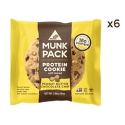 Munk Pack Gluten-Free Peanut Butter Chocolate Chip Protein Cookie, 2.96 oz, 6 Ct