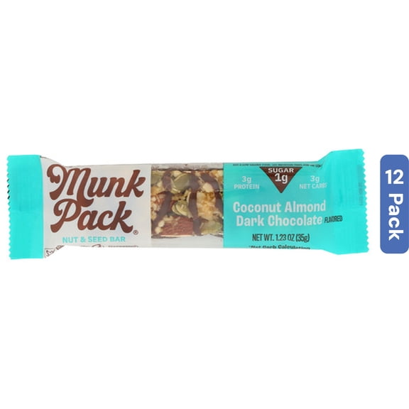 Munk Pack Nut & Seed Bar Coconut Almond 1.23 oz (Pack Of 12)