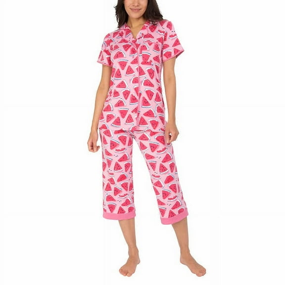 Munki Munki Ladies' 2-piece PJ Set (Pink, X-Large)