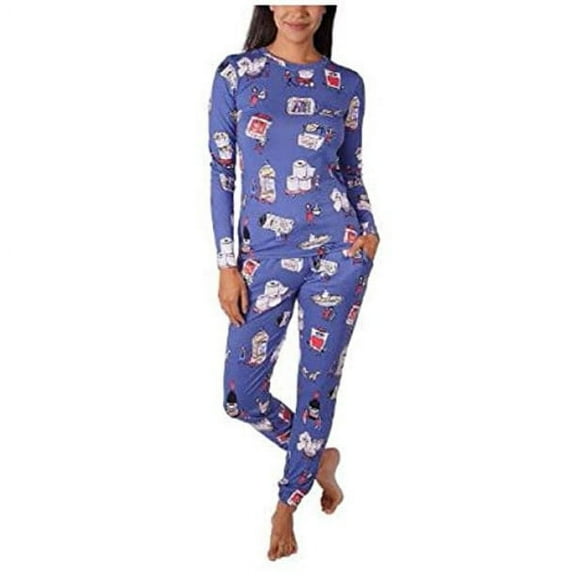 Munki Munki Ladies' 3-Piece Pajama Set Size: XL, Color: Blue