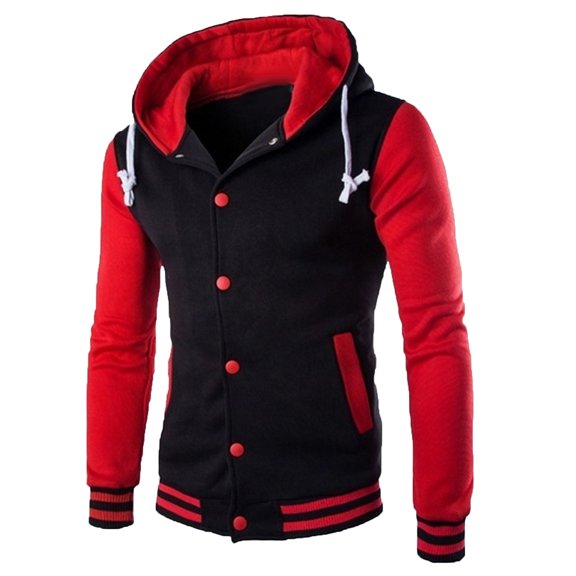 Munlar Biker Jacket Men- Fashion Casual Outdoor Single-breasted Tooling Baseball Uniform Boys Coats Size 10-12 Christmas Winter Coat Clearance