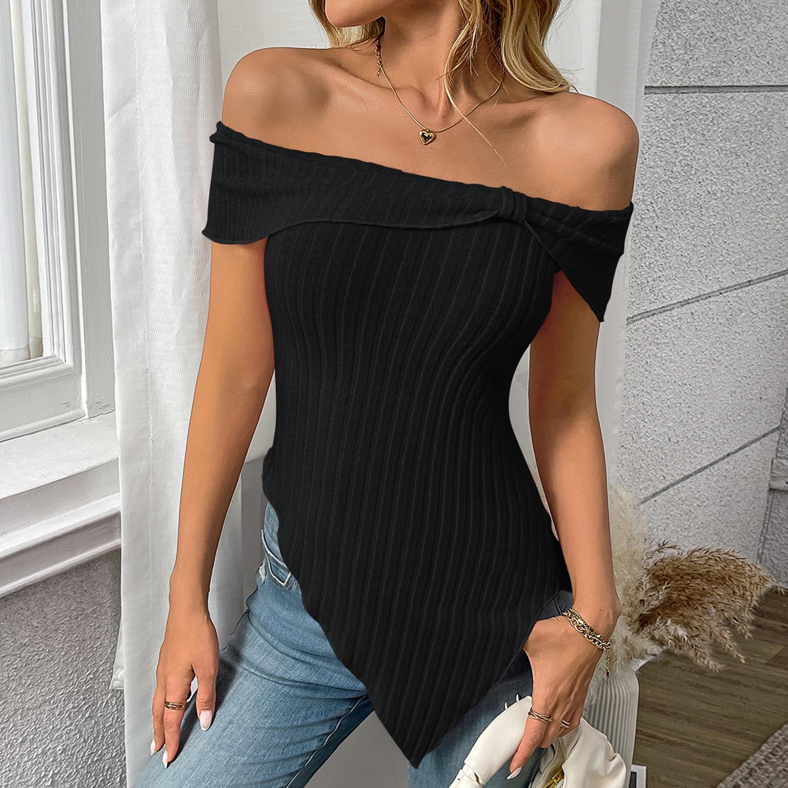Asymmetrical Off Shoulder Asymmetrical Off Shoulder