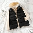thumbnail image 1 of Munlar Black Jacket-Fashion Waistcoat Vest Gilet Outwear Solid Keep Warm Long Winter Coats for Women Clearance, 1 of 7