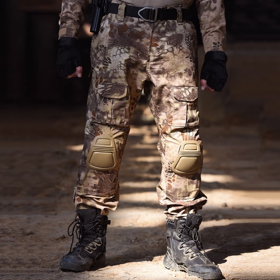 Munlar Cargo Pants For Men,Men Casual Slim Fit Zipper Wear-resistant Training Suit Camouflage Trousers
