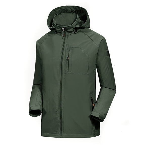 Munlar Fleece Jacket Men- Fashion Zipper Casual Windproof Waterproof Loose Outwear Lab Coats Christmas Winter Coat Clearance
