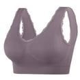 thumbnail image 1 of Munlar High Support Women's Sports Bras Lace Padded Plus Size No Wire Bras Seamless Gray Sports Bra for Women, 1 of 2