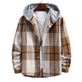 thumbnail image 1 of Munlar Hooded Women Coat Plaid Cardigan Long Sleeve Christmas Winter Coat for Women, 1 of 8
