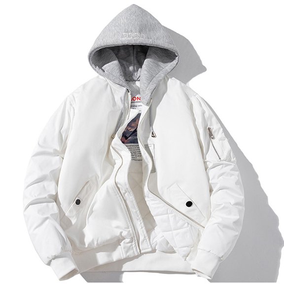 Munlar Mens Denim Jacket-New Fashion Blazer Blazer Jumper Hooded Cotton,,Long Sleeve Hoodless Casual Outwear White Lab Coat Christmas Winter Coat Clearance