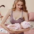 thumbnail image 1 of Munlar Nursing Bras,Womens Breastfeeding Bra,Ladies Traceless Comfortable Breathable No Steel Ring Front Buckle Breastfeeding Bra Woman Underwear, 1 of 9