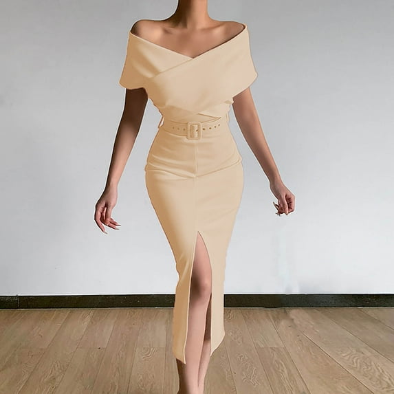 Munlar Party Dresses for Women,Womens Wedding Guest Bridesmaid Dresses,Women's Summer Bandage Solid Color Backless Strapless Party Long Maxi Dress