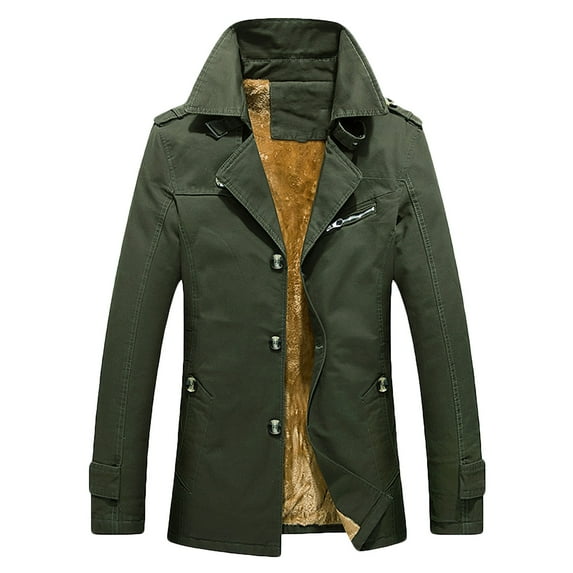 Munlar Purple Jacket- Casual Solid Slim Fit Turndown Single-breasted Windbreaker Multi-button Men Winter Coats Christmas Winter Coat Clearance