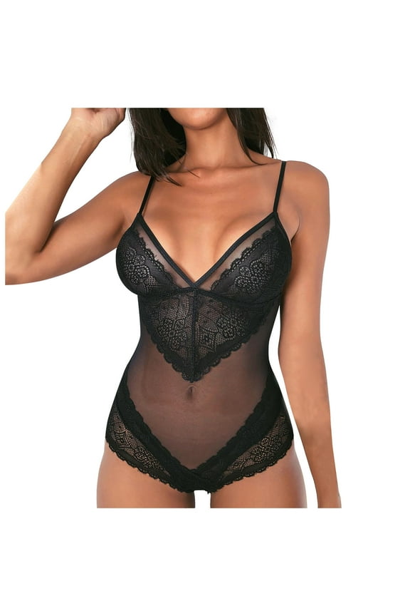 Munlar Robes For Women,Christmas Loungewear For Family,Ladies Sexy Lingerie Transparent One-Piece Sexy Temptation Lace Pajamas