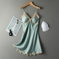 thumbnail image 1 of Munlar Robes For Women,Christmas Loungewear For Family,Women Satin Sling Skirt Dress Sexy Lingerie Home Wear Pajamas Nightdress, 1 of 4