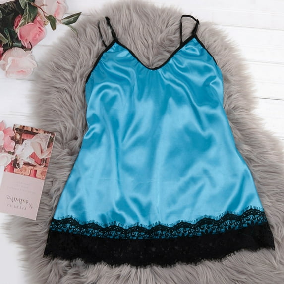 Munlar Robes For Women,Christmas Loungewear For Family,Women V-Neck Satin Sexy Stain Pajamas Bowknot Tops Pajamas