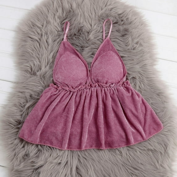 Munlar Robes For Women,Christmas Loungewear For Family,Women V-Neck Velvet Sexy Stain Pajamas Bowknot Tops