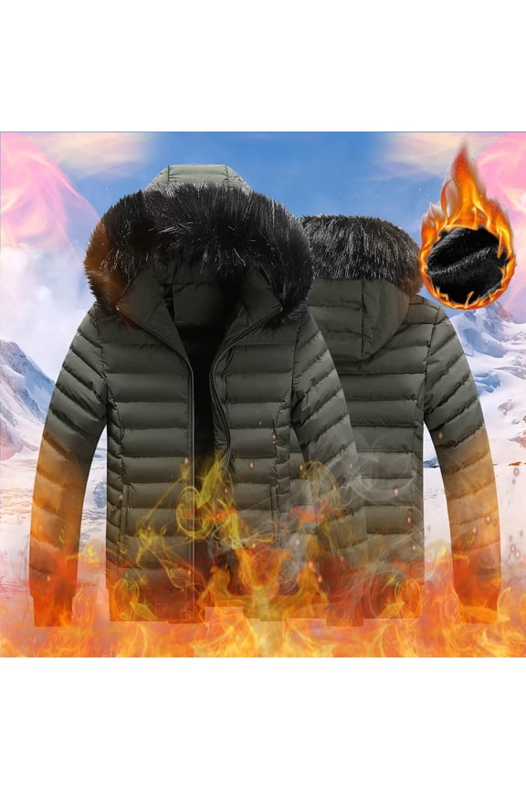 Munlar Snow Jacket Men- Fashion Autumn And Winter Stitching Warm Hooded Casual Cotton Clothes Peacoat Men'S Christmas Winter Coat Clearance