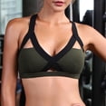 thumbnail image 1 of Munlar Sports Bras for Women Wireless High Impact Support Strappy Sports Bra Bounce Control Green Padded Sports Bras S, 1 of 5