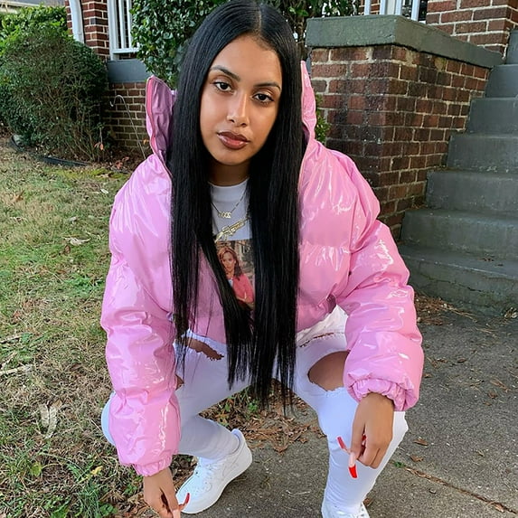 Munlar Trench Coats For Women,Women Winter Short Stand Collar Warm Coat Hooded Jacket Slim Winter Outwear Coat